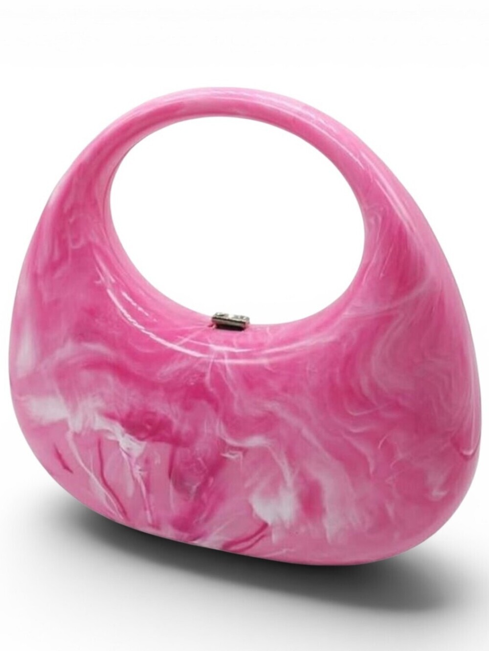 NEW PINK ACRYLIC MINAUDIERE MINI BAG